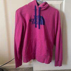Pink north face hoodie